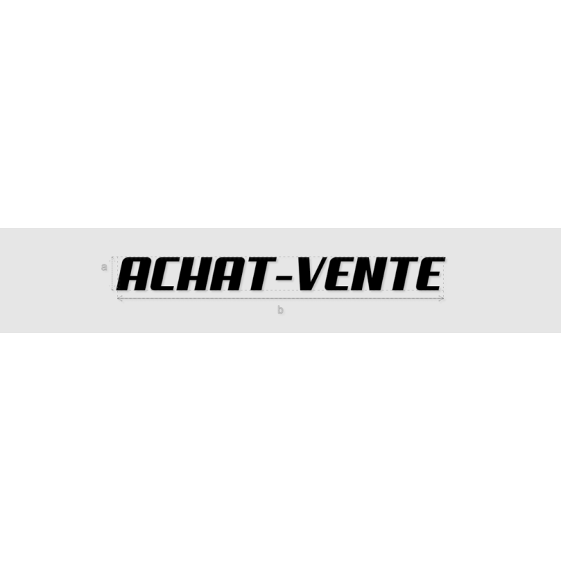 Découpe de lettres : "ACHAT-VENTE"