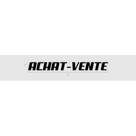 Découpe de lettres : "ACHAT-VENTE"
