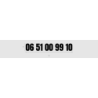Découpe de lettres : "06 51 00 99 10"