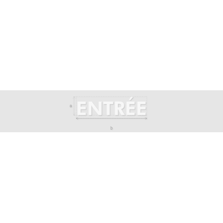 Découpe de lettres : "ENTRÉE"
