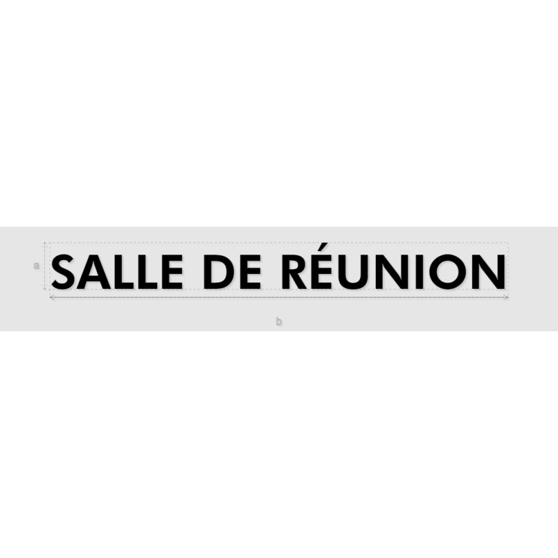 Découpe de lettres : "SALLE DE RÉUNION"