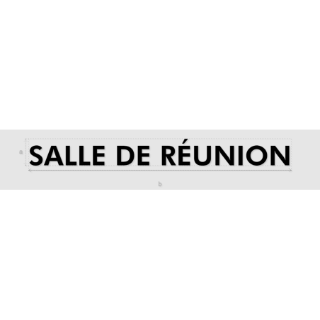Découpe de lettres : "SALLE DE RÉUNION"