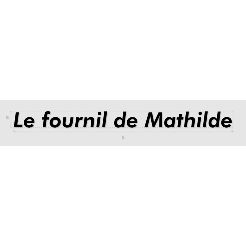 Découpe de lettres : "Le fournil de Mathilde"