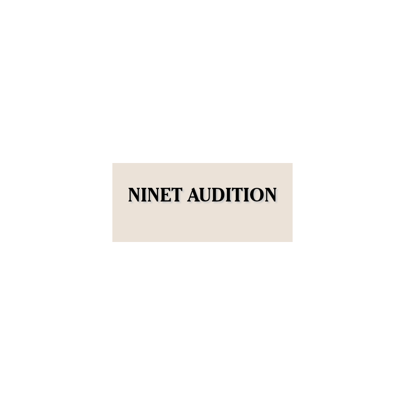 Découpe de lettres : "NINET AUDITION"