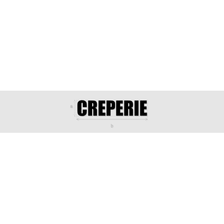 Découpe de lettres : "CREPERIE"