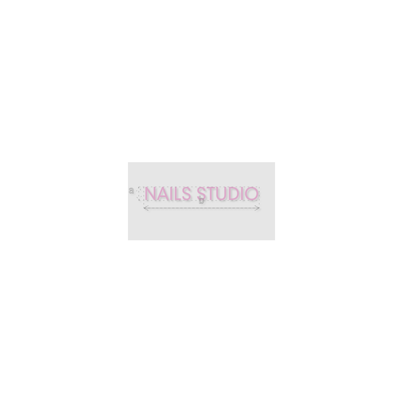 Découpe de lettres : "NAILS STUDIO"