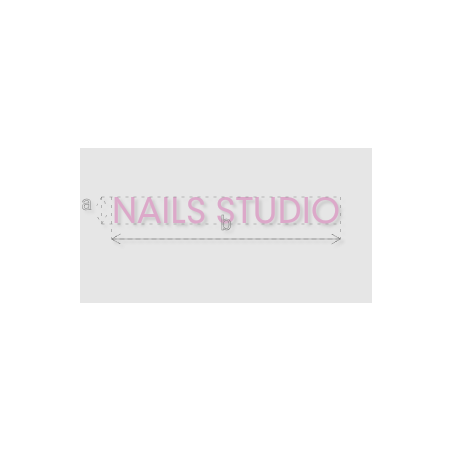 Découpe de lettres : "NAILS STUDIO"