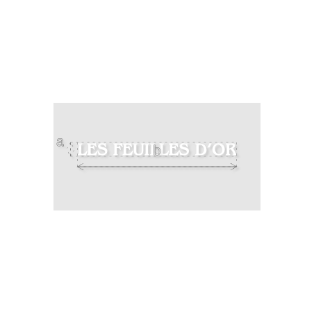 Découpe de lettres : "LES FEUILLES D’OR"
