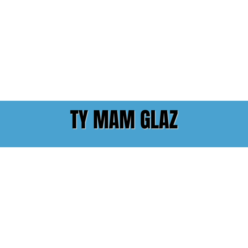 Découpe de lettres : "TY MAM GLAZ"