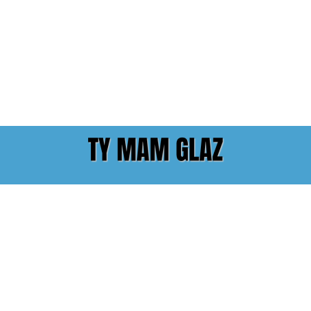 Découpe de lettres : "TY MAM GLAZ"