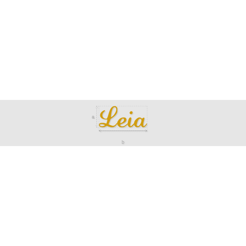 Découpe de lettres : "Leia"