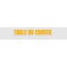 Découpe de lettres : "TABLE DU CAVISTE "
