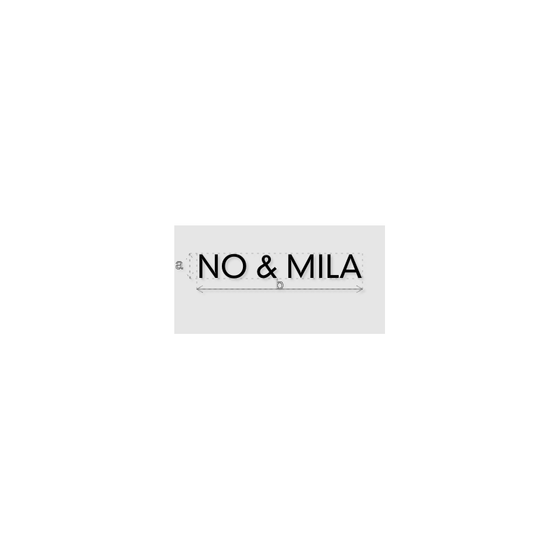 Découpe de lettres : "NO & MILA"