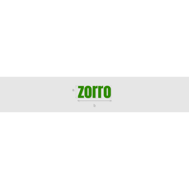 Découpe de lettres : "zorro"