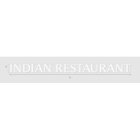 Découpe de lettres : "INDIAN RESTAURANT"