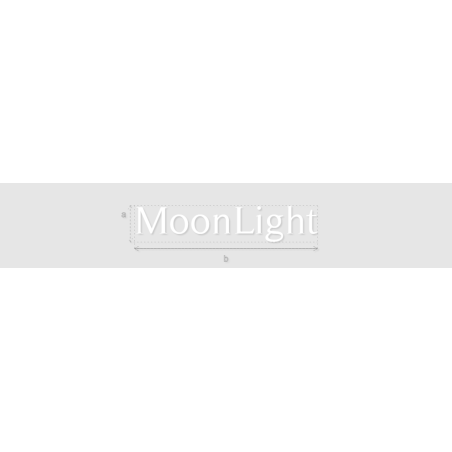 Découpe de lettres : "MoonLight"