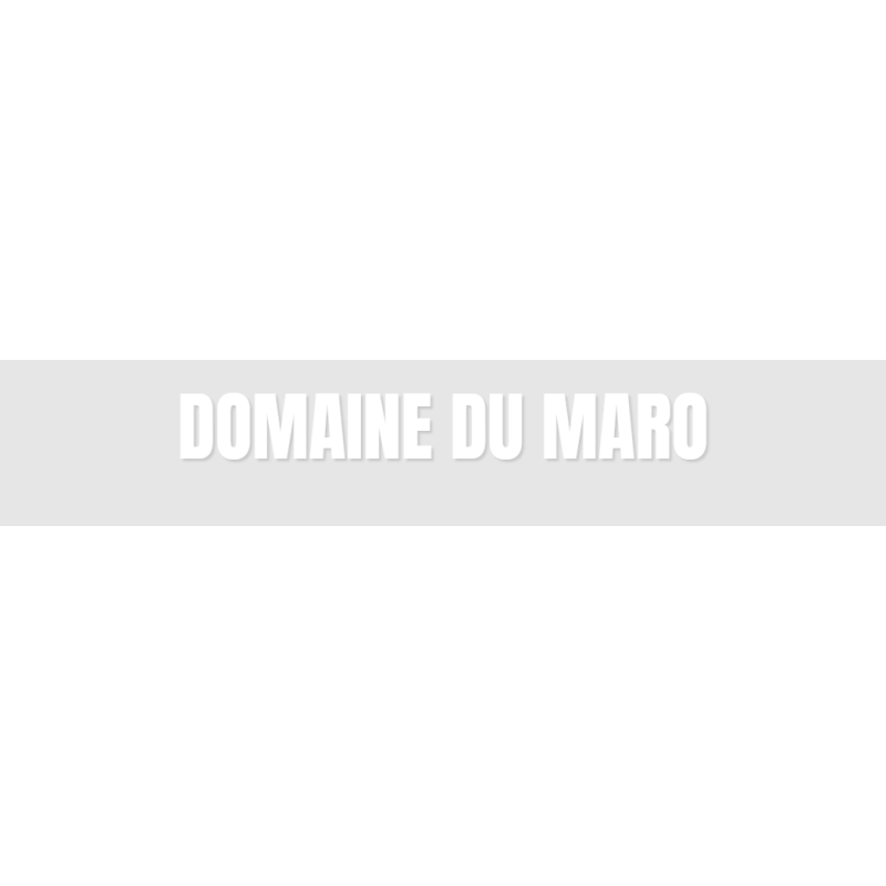 Découpe de lettres : "DOMAINE DU MARO"