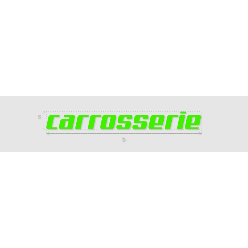 Découpe de lettres : "carrosserie"
