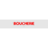 Découpe de lettres : "BOUCHERIE"