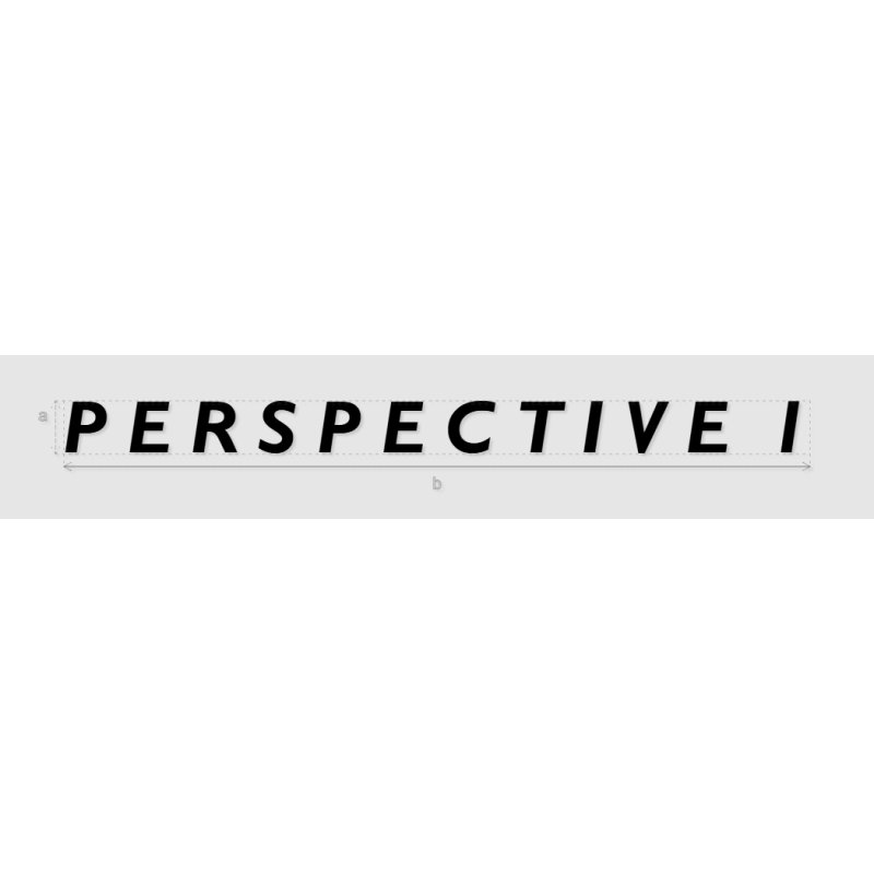 Découpe de lettres : "P E R S P E C T I V E  1"