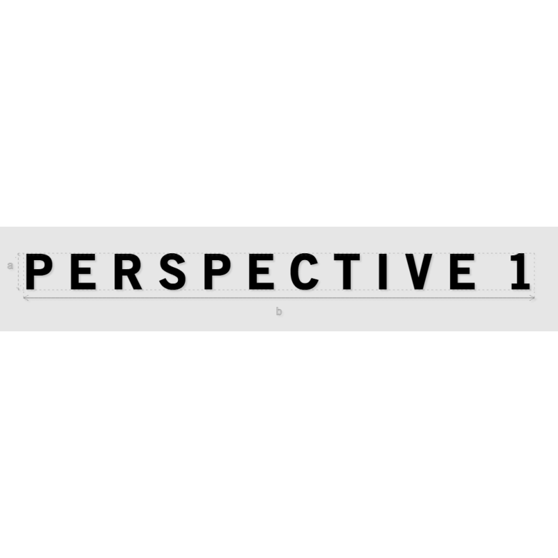 Découpe de lettres : "P E R S P E C T I V E  1"