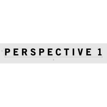 Découpe de lettres : "P E R S P E C T I V E  1"