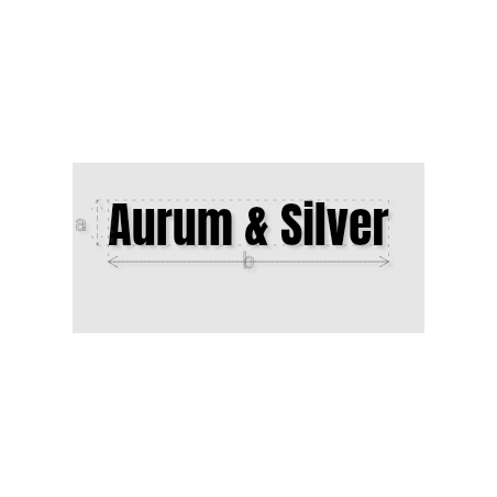 Découpe de lettres : "Aurum & Silver"