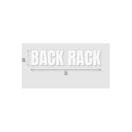 Découpe de lettres : "BACK RACK"