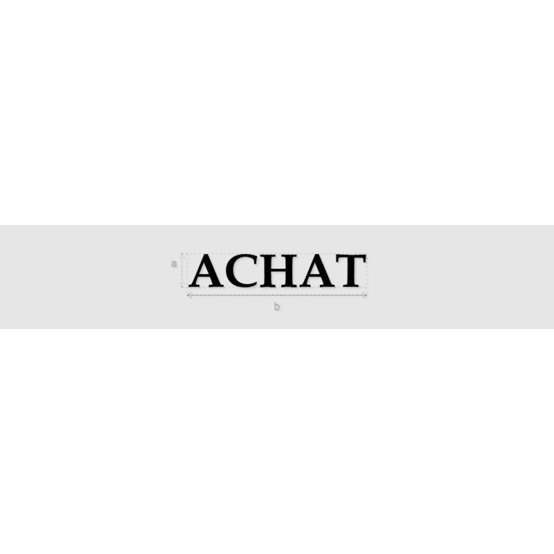Découpe de lettres : "ACHAT"