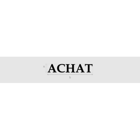 Découpe de lettres : "ACHAT"