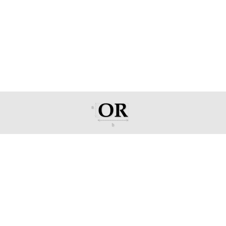 Découpe de lettres : "OR"