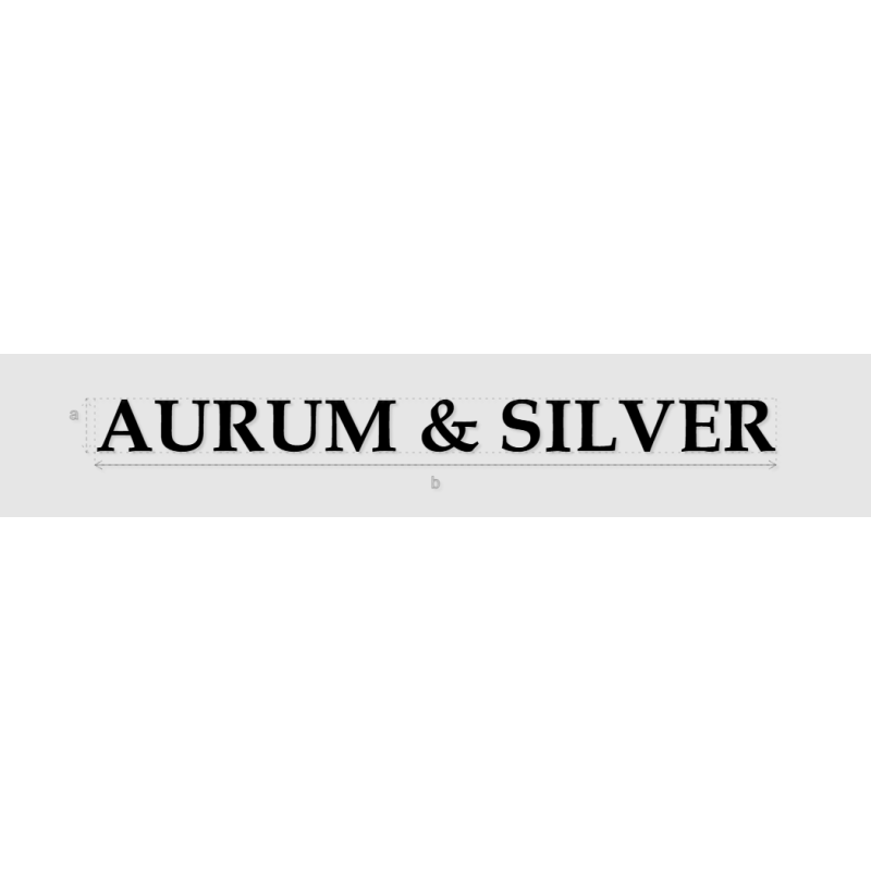 Découpe de lettres : "AURUM & SILVER"