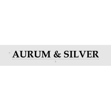 Découpe de lettres : "AURUM & SILVER"