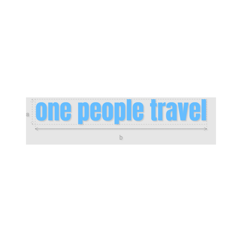 Découpe de lettres : "one people travel"