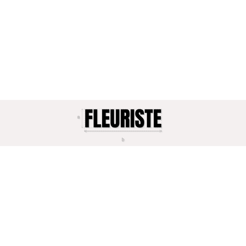 Découpe de lettres : "FLEURISTE"