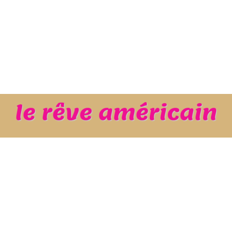 Découpe de lettres : "le rêve américain"