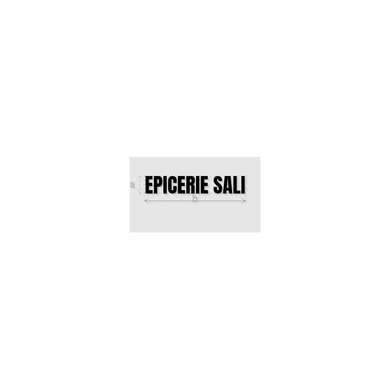 Découpe de lettres : "EPICERIE SALI"