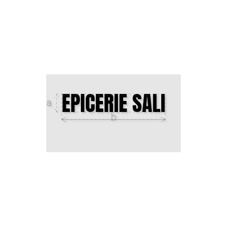 Découpe de lettres : "EPICERIE SALI"
