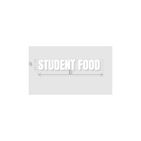 Découpe de lettres : "STUDENT FOOD "