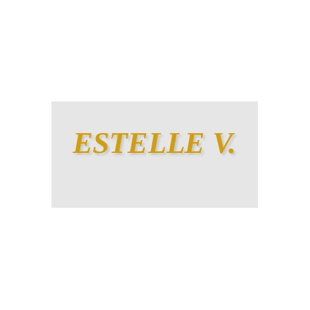 Découpe de lettres : "ESTELLE V."