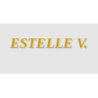 Découpe de lettres : "ESTELLE V."