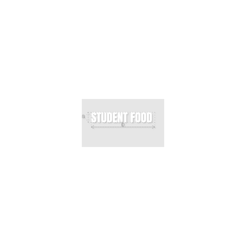 Découpe de lettres : "STUDENT FOOD "