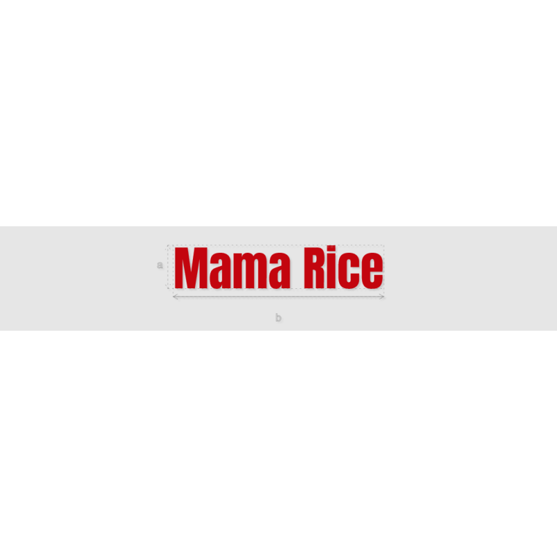 Découpe de lettres : "Mama Rice"