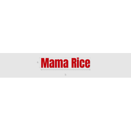 Découpe de lettres : "Mama Rice"
