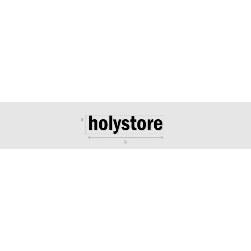 Découpe de lettres : "holystore"