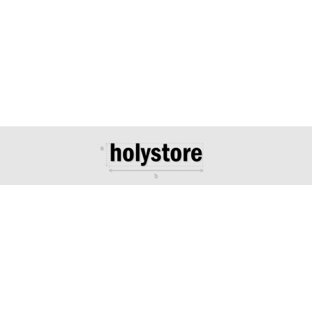Découpe de lettres : "holystore"