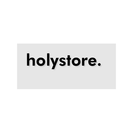 Découpe de lettres : "holystore. "