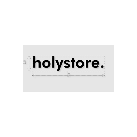 Découpe de lettres : "holystore."