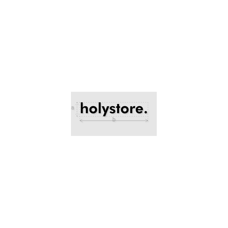 Découpe de lettres : "holystore."