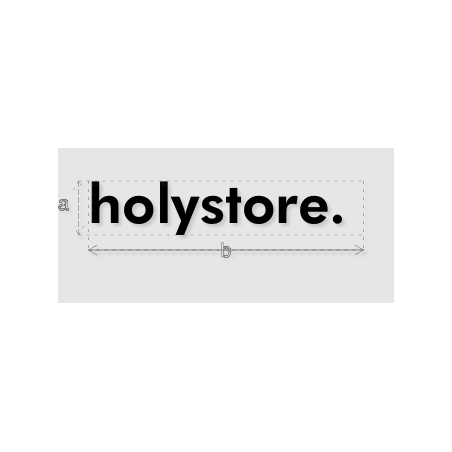 Découpe de lettres : "holystore. "